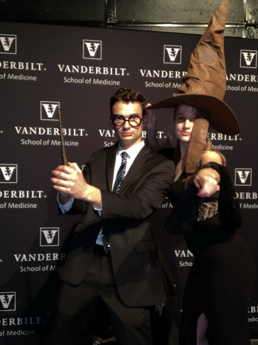 Michal and Austin dressed as Harry Potter characters